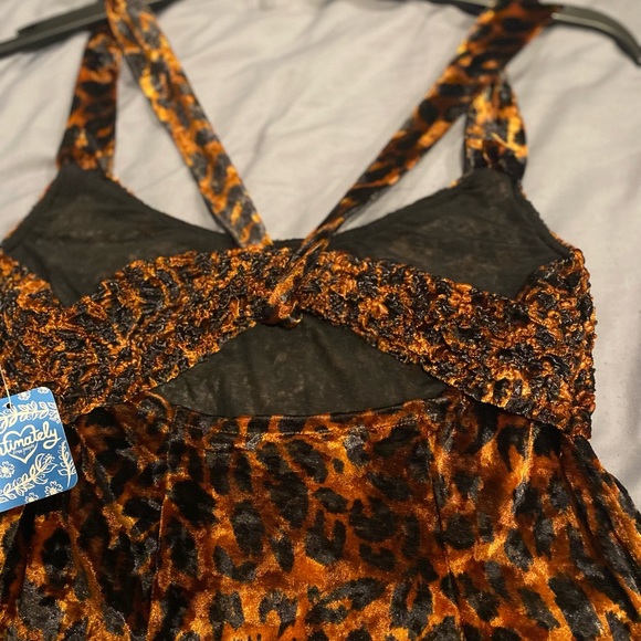 Free People brand new beautiful dress , animal print - leopard - x-small /brown - Picture 5 of 16